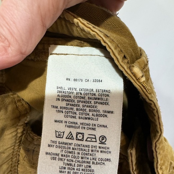 Anthropologie Hei Hei Khaki Cotton Stretch Pants Size 26‎ - Picture 8 of 10